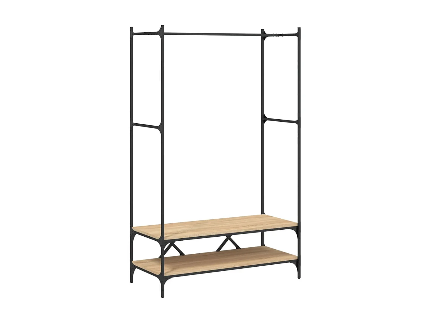 Porte-vêtements avec étagères chêne sonoma bois d'ingénierie WVGQ2381