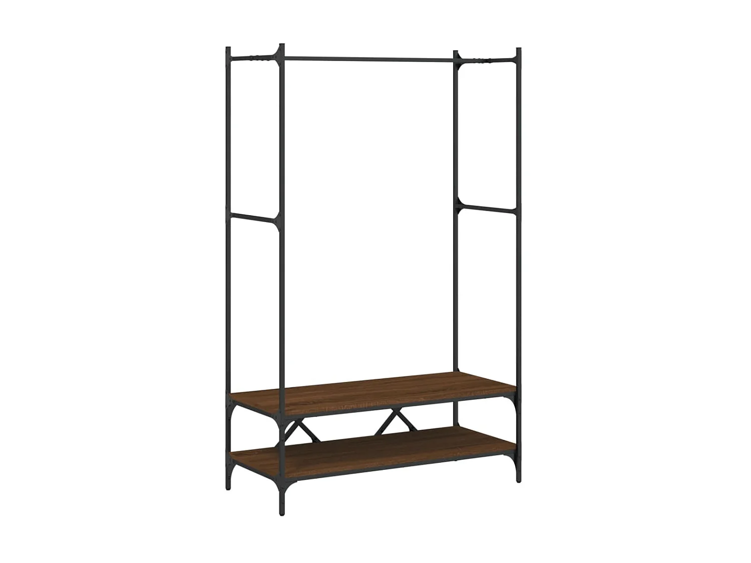 Porte-vêtements avec étagères chêne marron bois d'ingénierie WVGQ5073