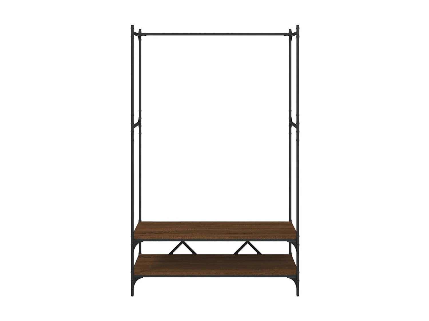 Porte-vêtements avec étagères chêne marron bois d'ingénierie WVGQ5073
