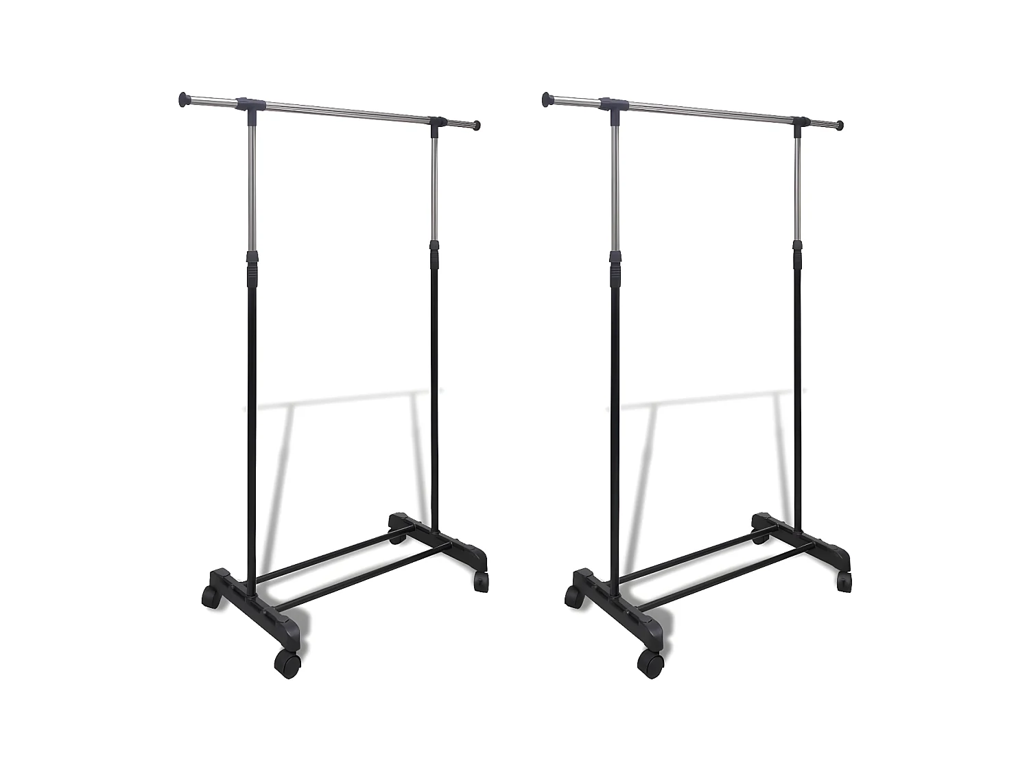 Porte-manteaux réglables 2 pcs 1 rail d'accrochage WVGQ7442