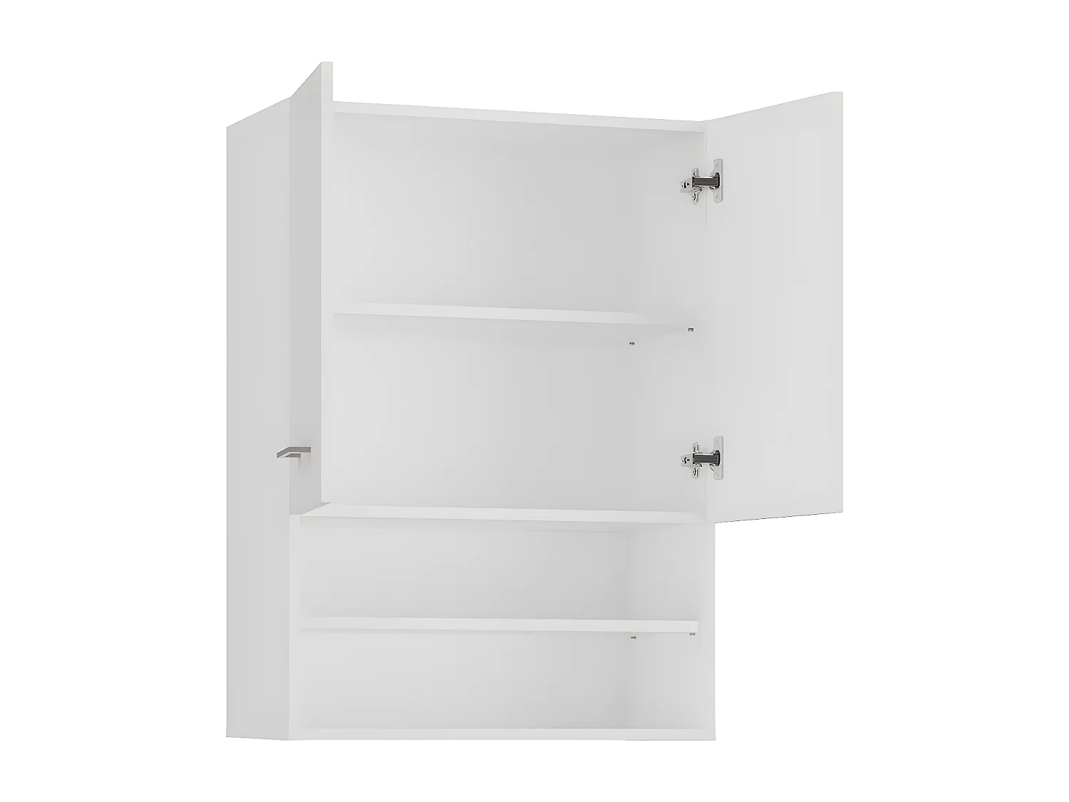 NELLIO - Armoire de toilette murale - Meuble SDB à suspendre - 64x30x90 cm - Rangement Salle de bain