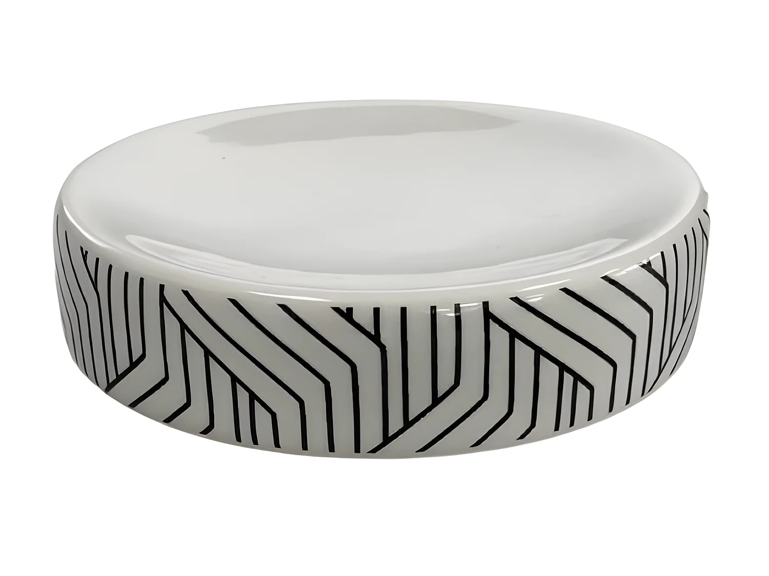 Set salle de bain graphique 3 pièces céramique blanc