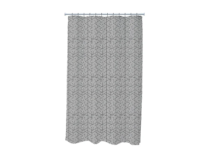 Rideau de douche imprimé géométrique en polyester URBAN