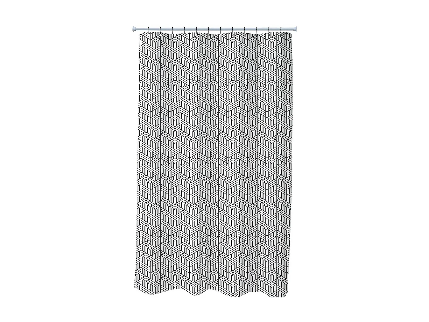 Rideau de douche imprimé géométrique en polyester URBAN