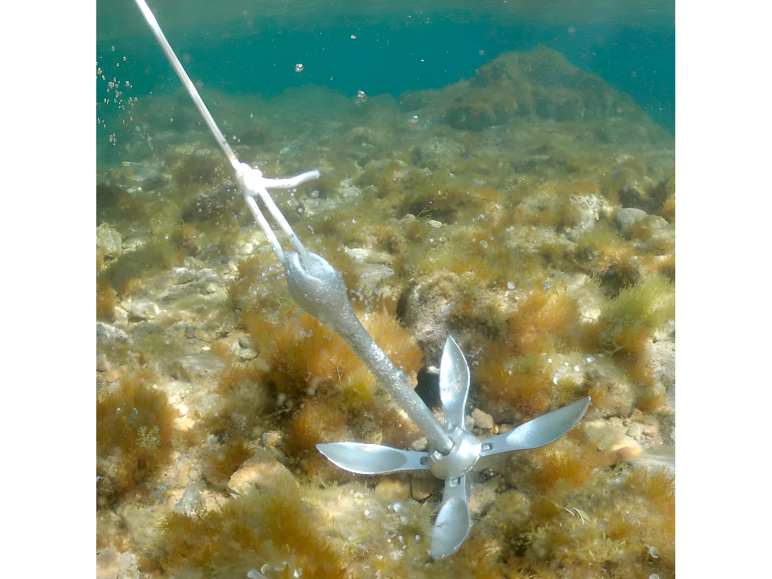 Ancre d'amarrage, grappin 4 pattes, corde 15m pour Stand up paddle, Kayaks et petits bateaux à rames