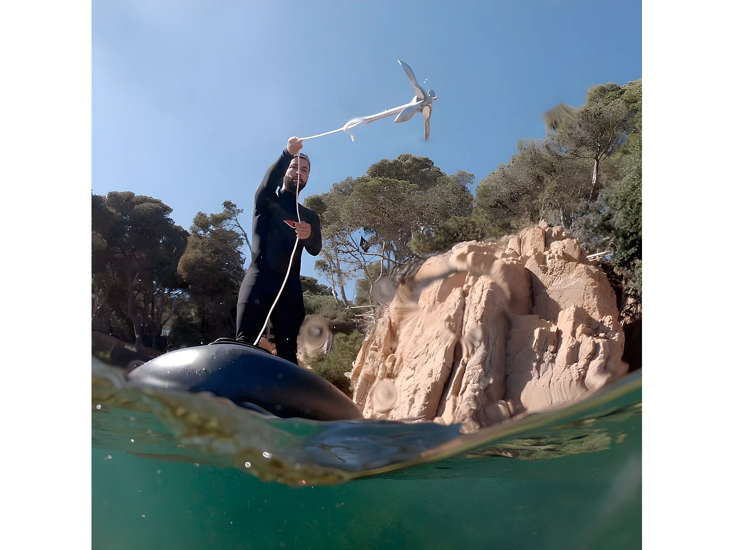 Ancre d'amarrage, grappin 4 pattes, corde 15m pour Stand up paddle, Kayaks et petits bateaux à rames