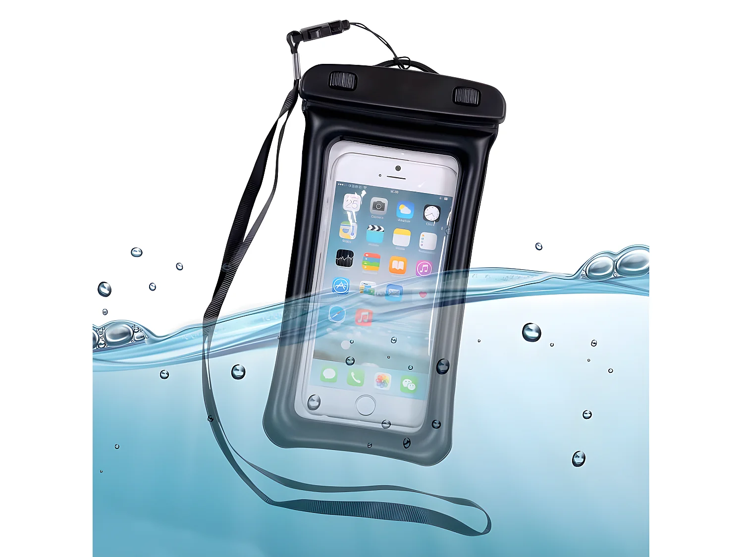 Pochette étanche pour téléphone portable - Noir