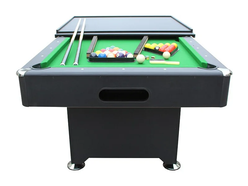 Billard Américain convertible Table dinatoire - 212 x 118 x 86 cm - Retour de boules automatique et Accessoires inclus