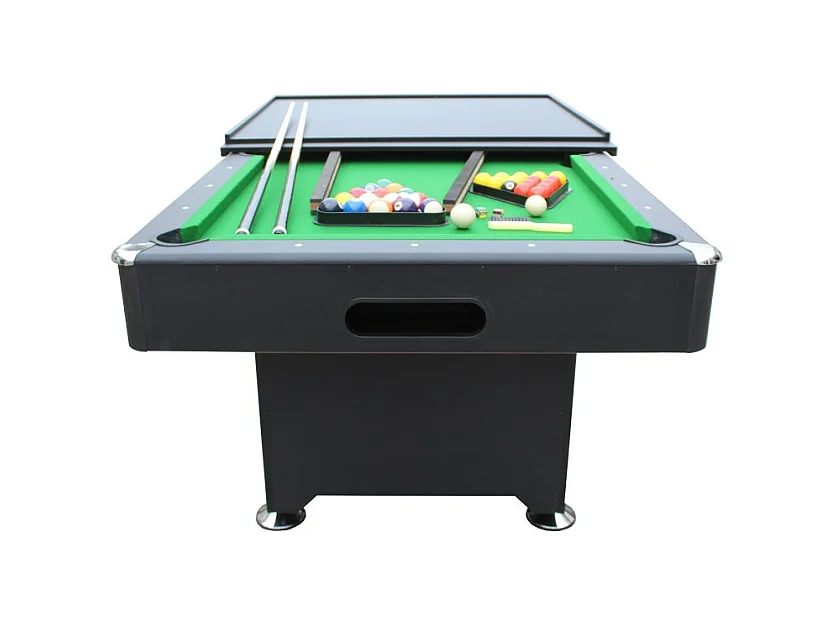 Billard Américain convertible Table dinatoire - 212 x 118 x 86 cm - Retour de boules automatique et Accessoires inclus