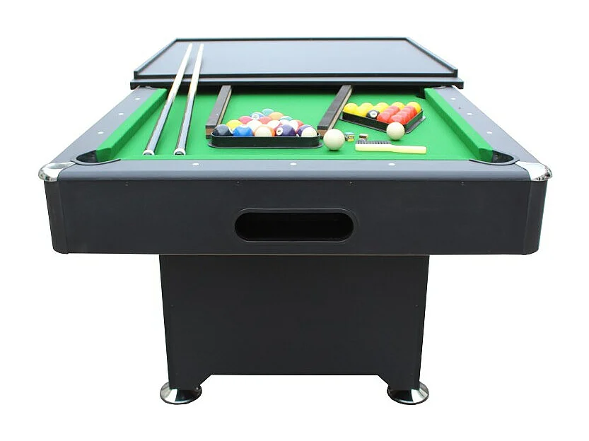 Billard Américain convertible Table dinatoire - 212 x 118 x 86 cm - Retour de boules automatique et Accessoires inclus