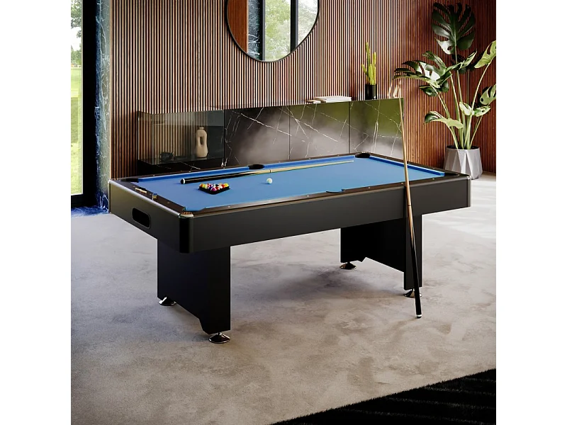 Billard Américain convertible Table dinatoire - 212 x 118 x 86 cm - Retour de boules automatique et Accessoires inclus