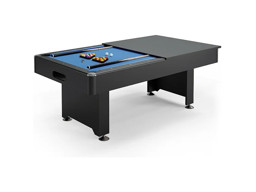 Billard Américain convertible Table dinatoire - 212 x 118 x 86 cm - Retour de boules automatique et Accessoires inclus