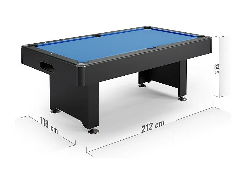 Billard Américain convertible Table dinatoire - 212 x 118 x 86 cm - Retour de boules automatique et Accessoires inclus