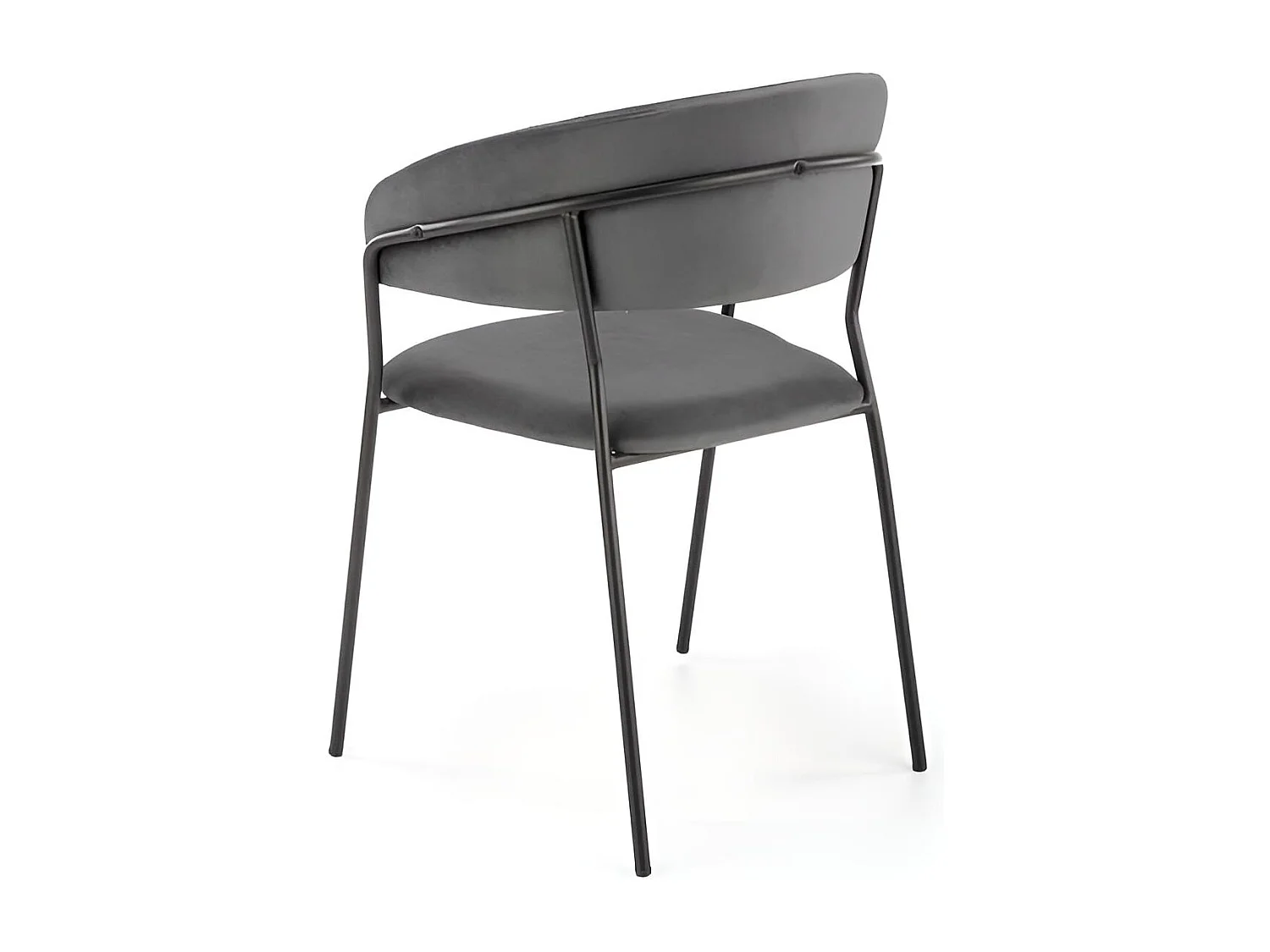 Stuhl K426/Samtstoffbezug/Grau