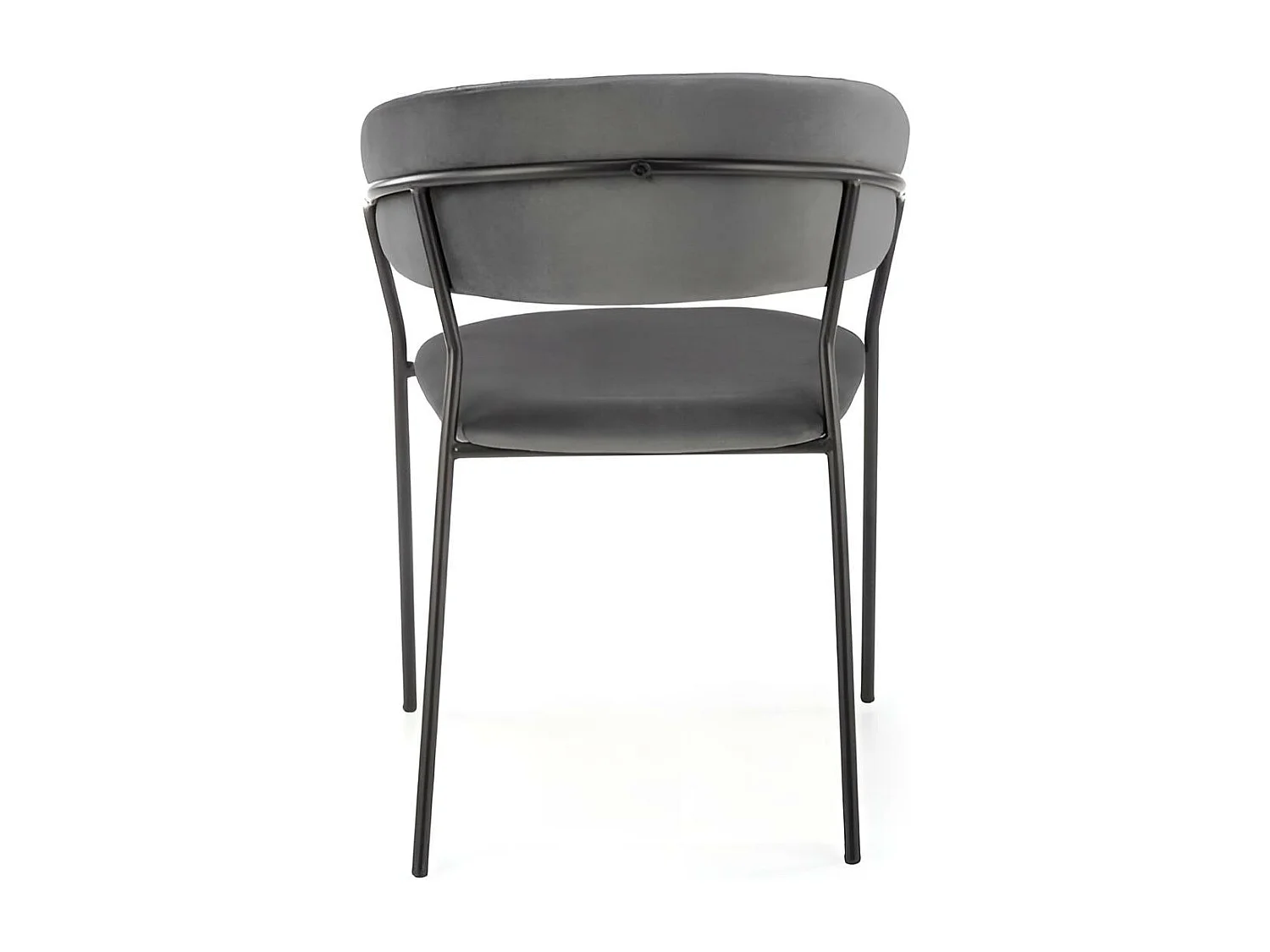 Chaise K426/Tissu-velours/Gris