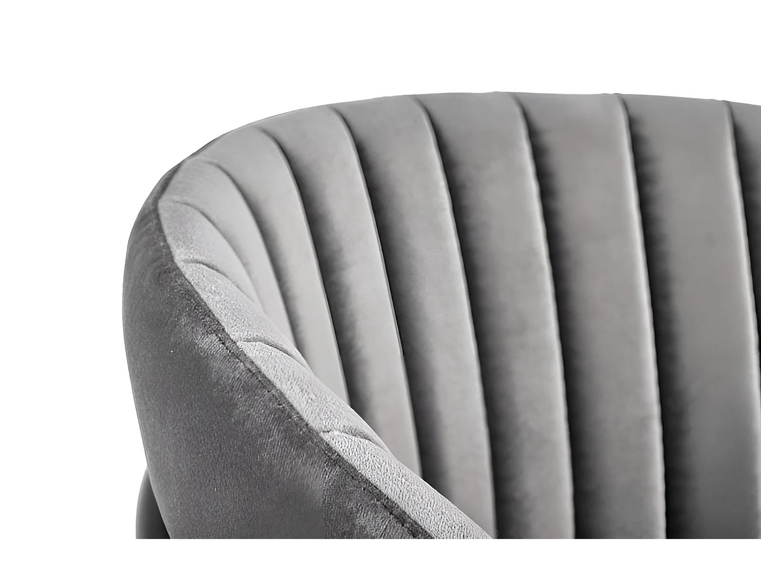 Chaise K426/Tissu-velours/Gris