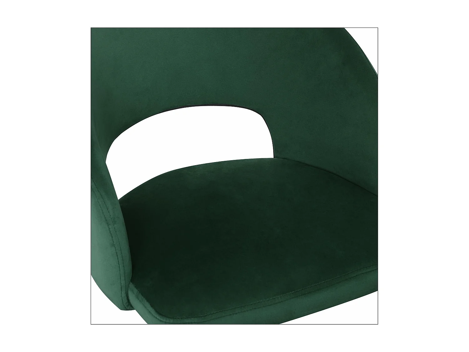 Krzesło tapicerowane K455 VELVET ciemnozielone