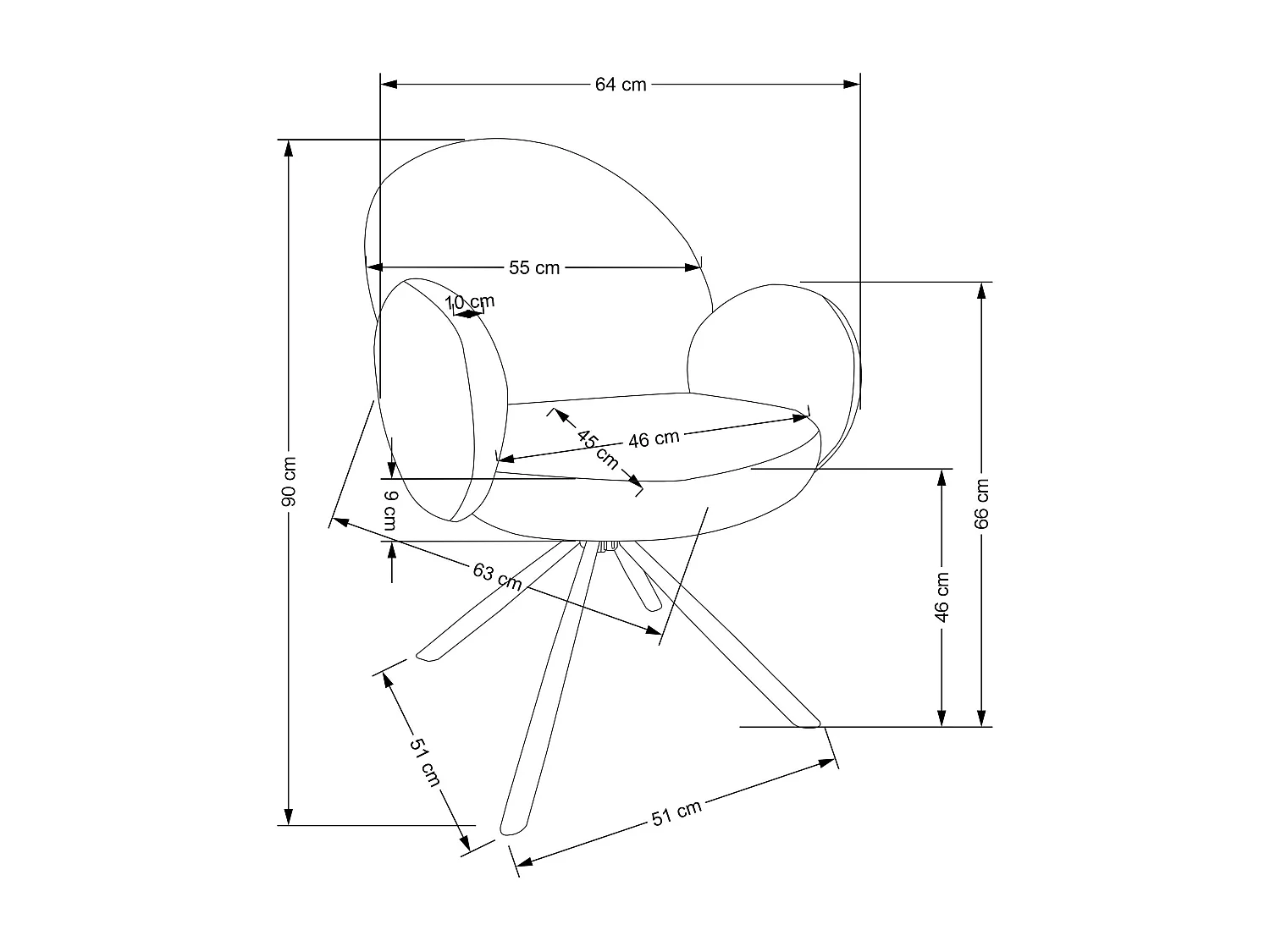 Krzesło tapicerowane K498 szare