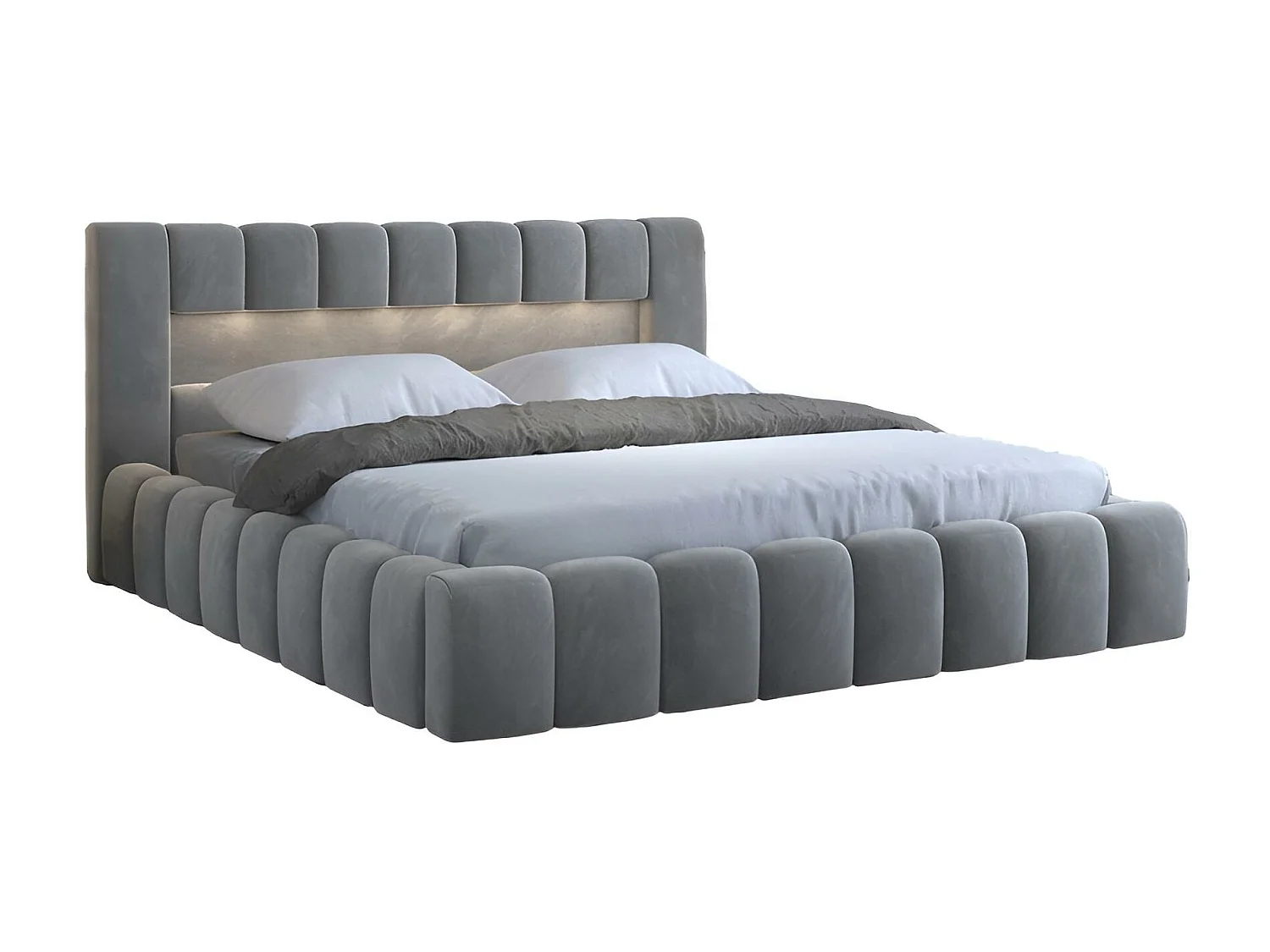 Lit Hero S/140x200/Tissu-Gris