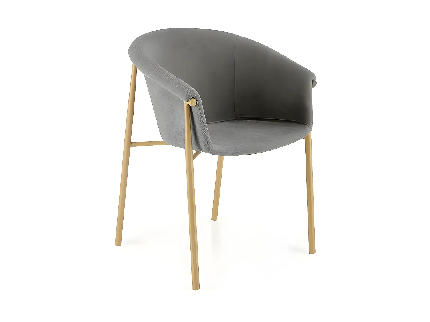 Chaise K489/Tissu/Gris