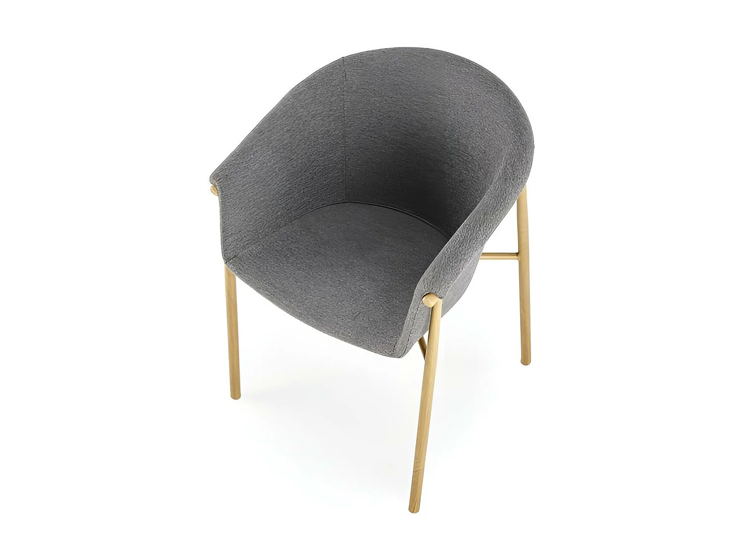 Chaise K489/Tissu/Gris