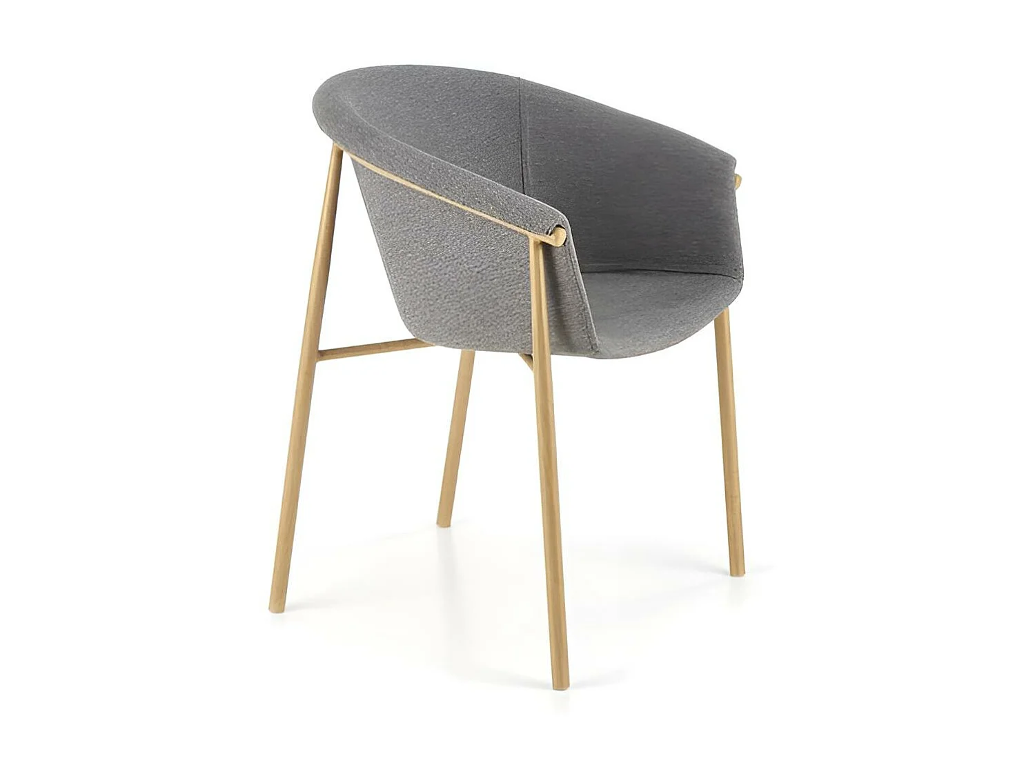 Chaise K489/Tissu/Gris