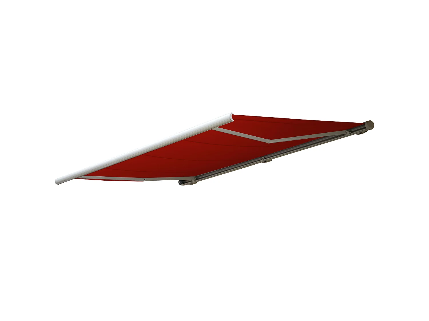 Elektrische Kassettenmarkise H124, Polyester bordeaux-rot