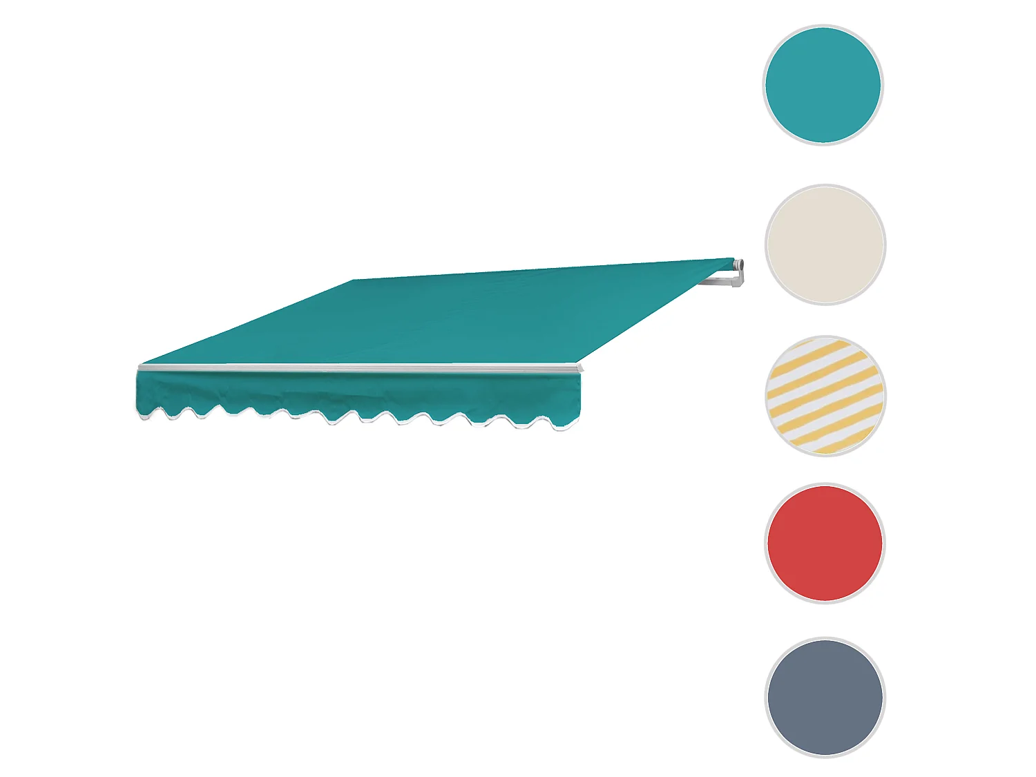 Alu-Markise H792, Polyester, Türkis