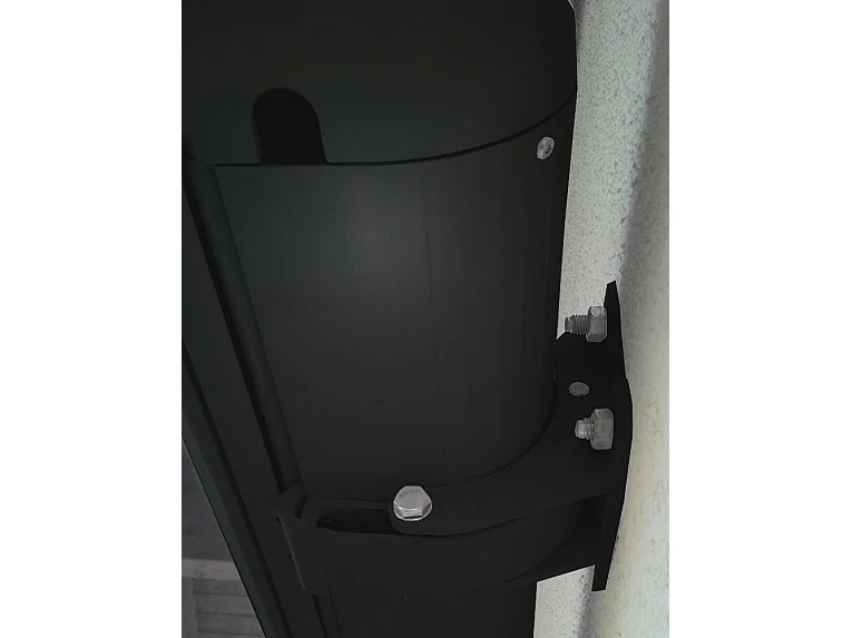 Kassetten-Markise H122 mit Volant, Polyester Sand, anthrazit