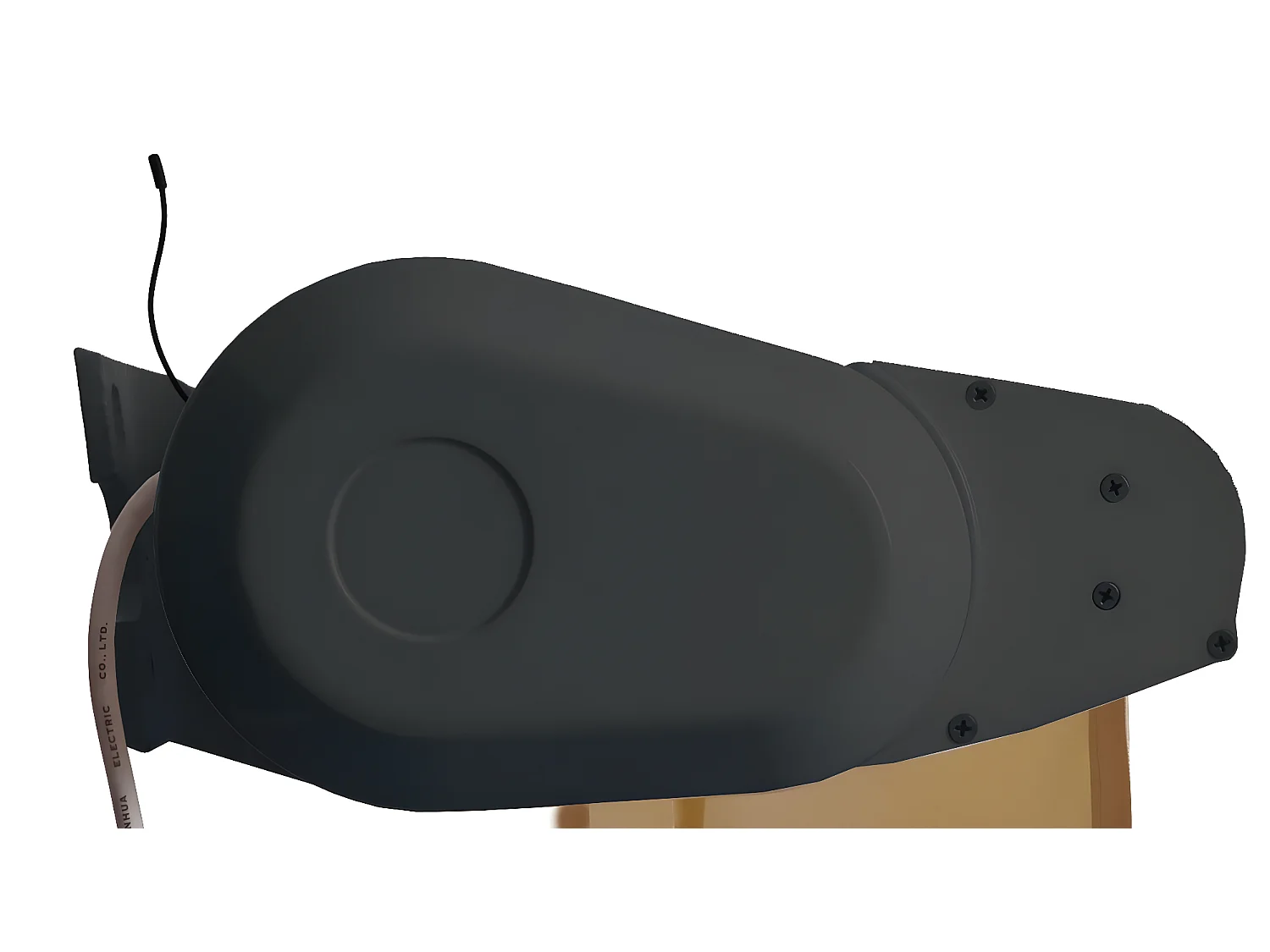 Kassetten-Markise H124 Volant ausfahrbar, Polyester Creme, anthrazit