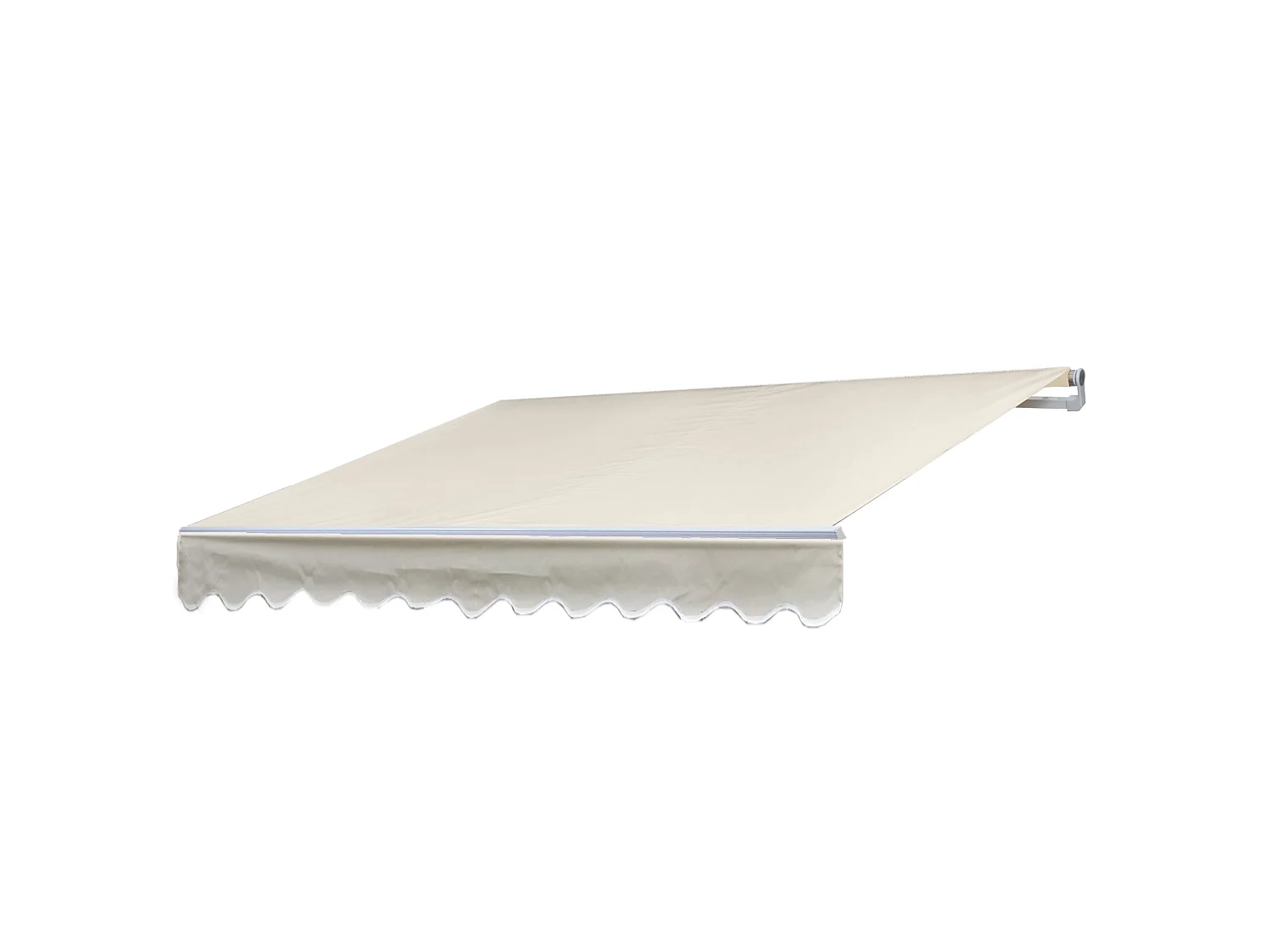 Alu-Markise MCW-E49, Polyester, Creme