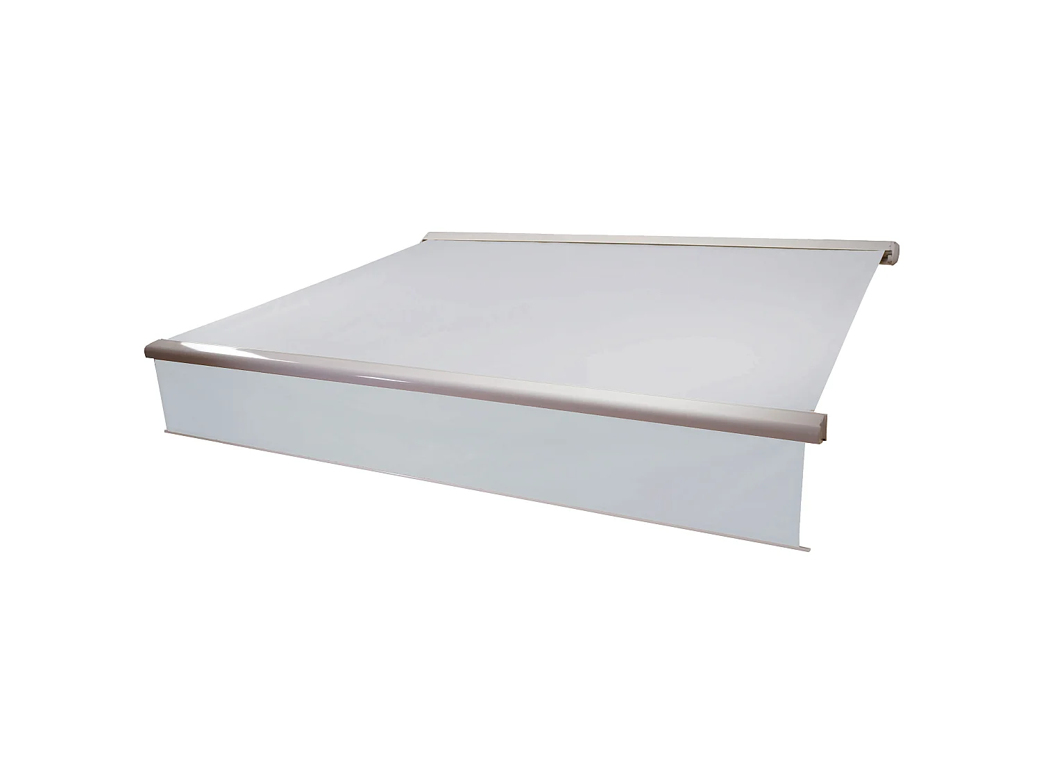 Kassetten-Markise H124 Volant ausfahrbar, Acryl Creme