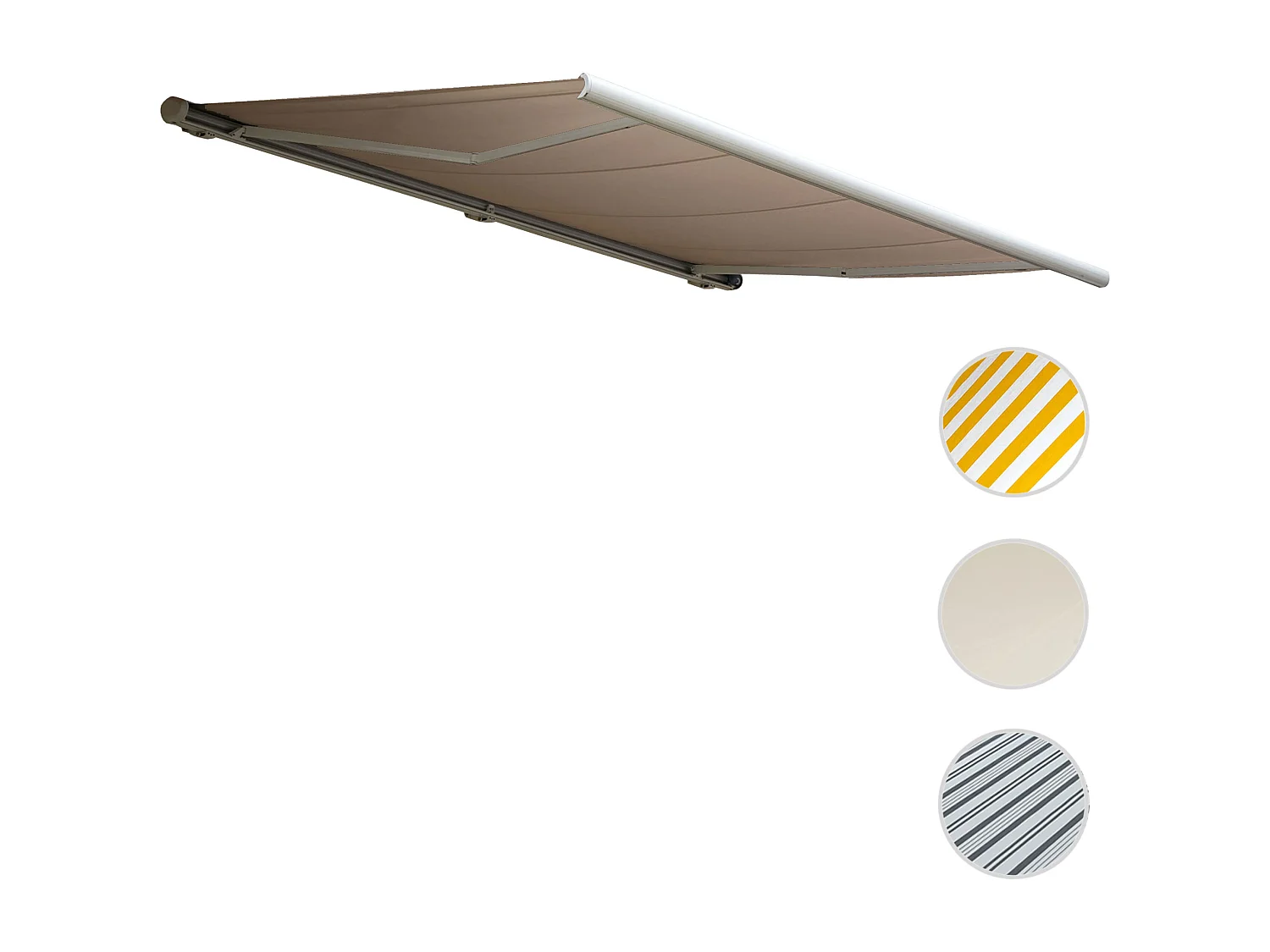 Elektrische Kassettenmarkise H123, Polyester Sand