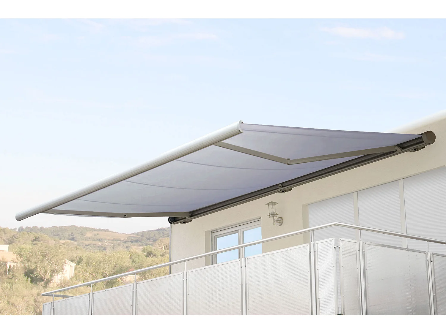 Elektrische Kassettenmarkise H122, Acryl Creme