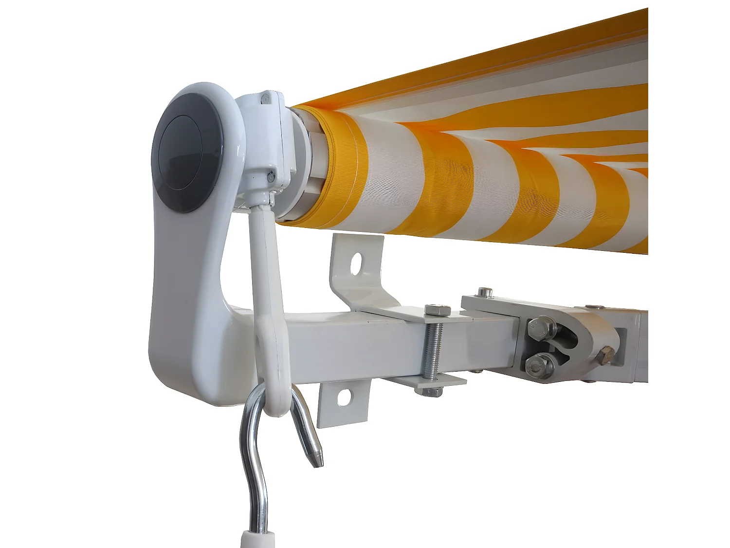 Alu-Markise H791, Polyester, grau-braun