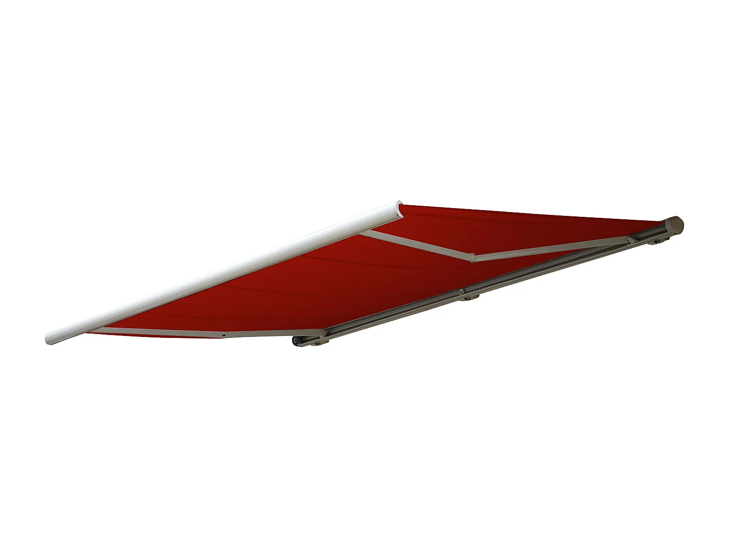 Elektrische Kassettenmarkise H122, Polyester bordeaux-rot