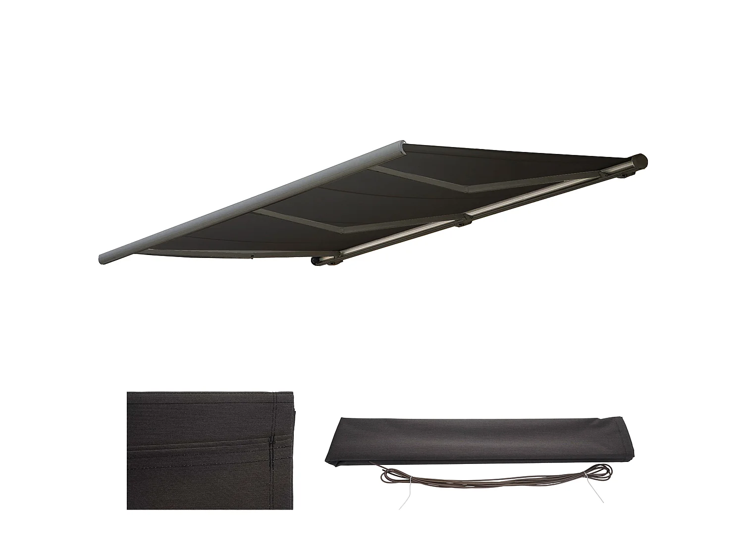 Wymienne poszycie do markizy H123,  Poliester antracytowy