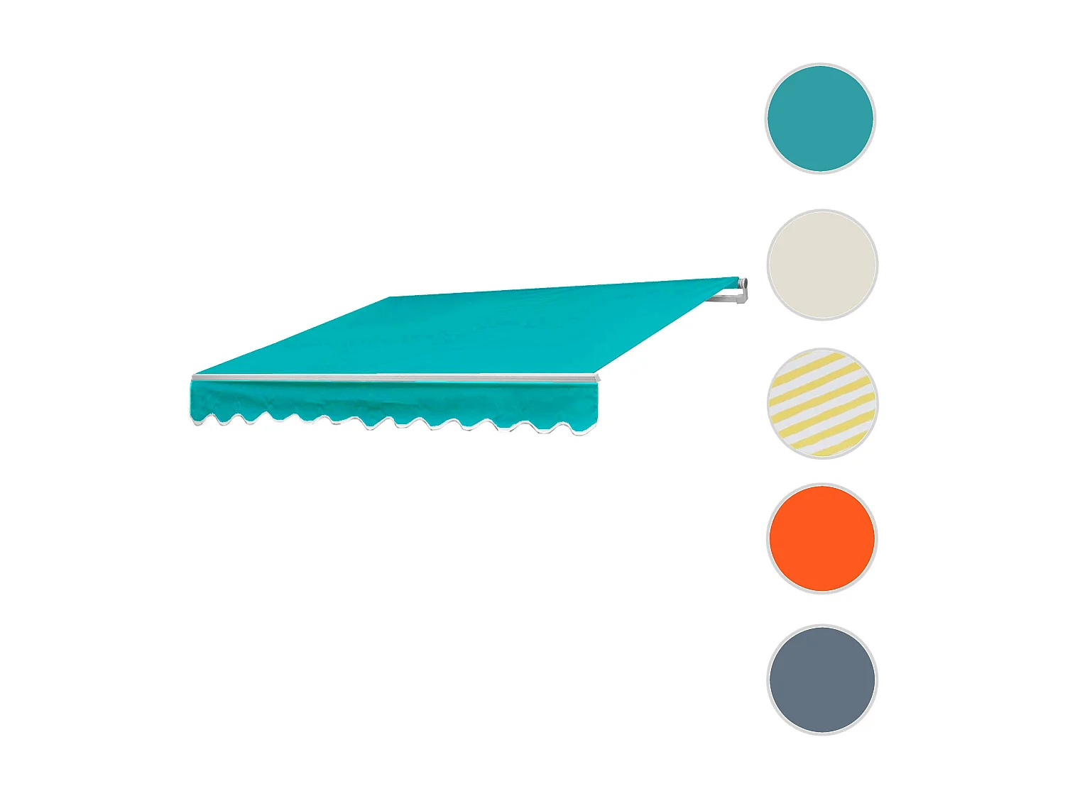 Markiza aluminiowa MCW-E49,  Poliester turkusowy