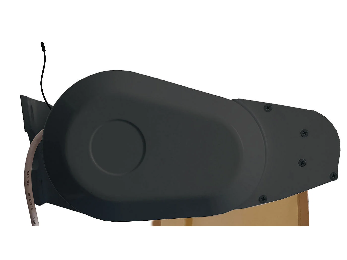 Kassetten-Markise H124 Volant ausfahrbar, Polyester Creme, anthrazit