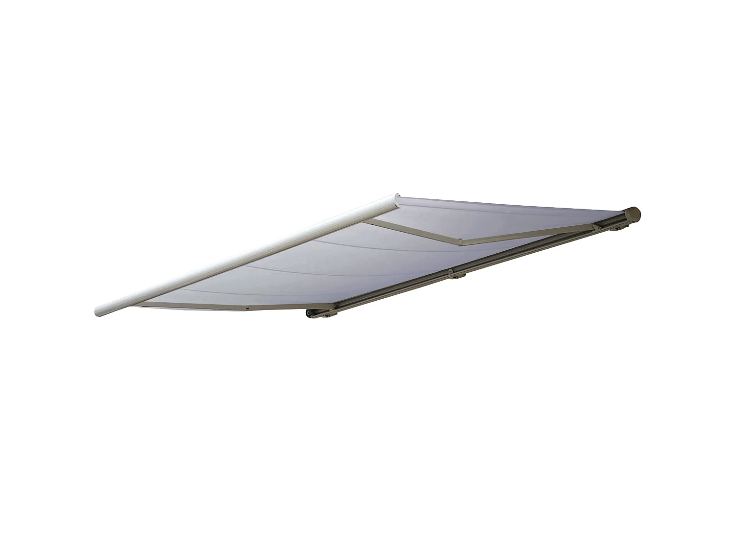 Elektrische Kassettenmarkise MCW-H27, Acryl creme, Rahmen weiß