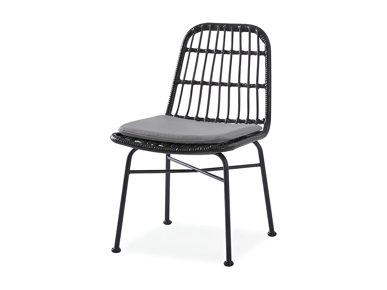 Chaise d'extérieur en rotin synthétique 47 x 43 cm