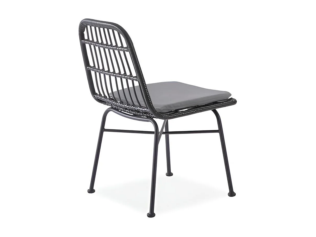 Chaise d'extérieur en rotin synthétique 47 x 43 cm