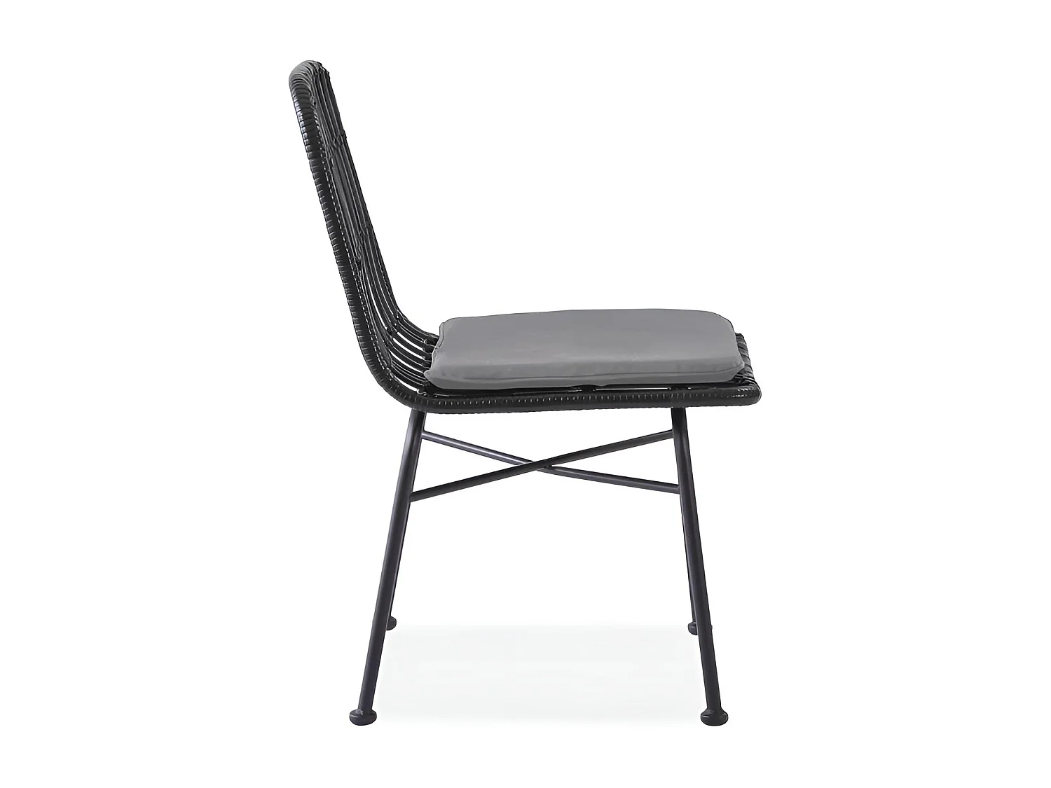 Chaise d'extérieur en rotin synthétique 47 x 43 cm