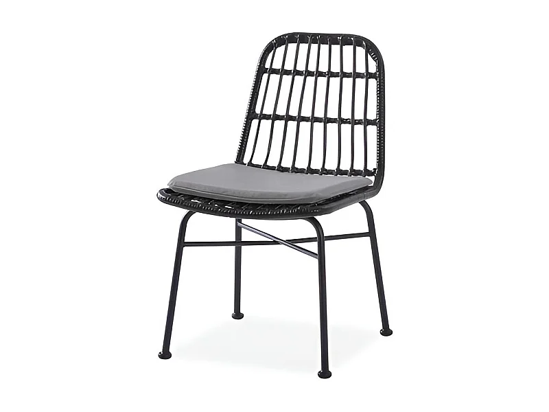 Chaise d'extérieur en rotin synthétique 47 x 43 cm