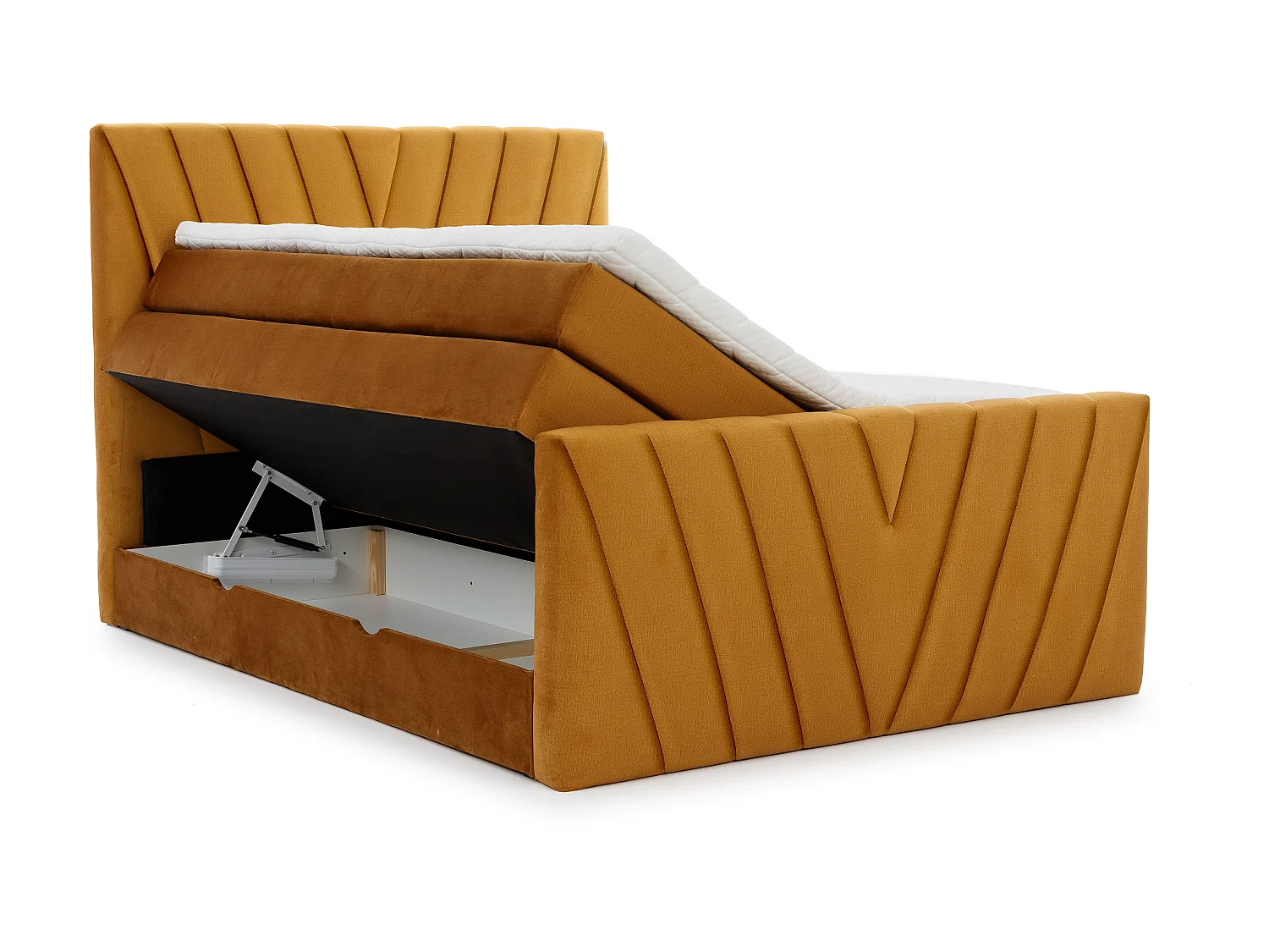 Lit Boxspring Twister L-180x200/Tissu-Orange