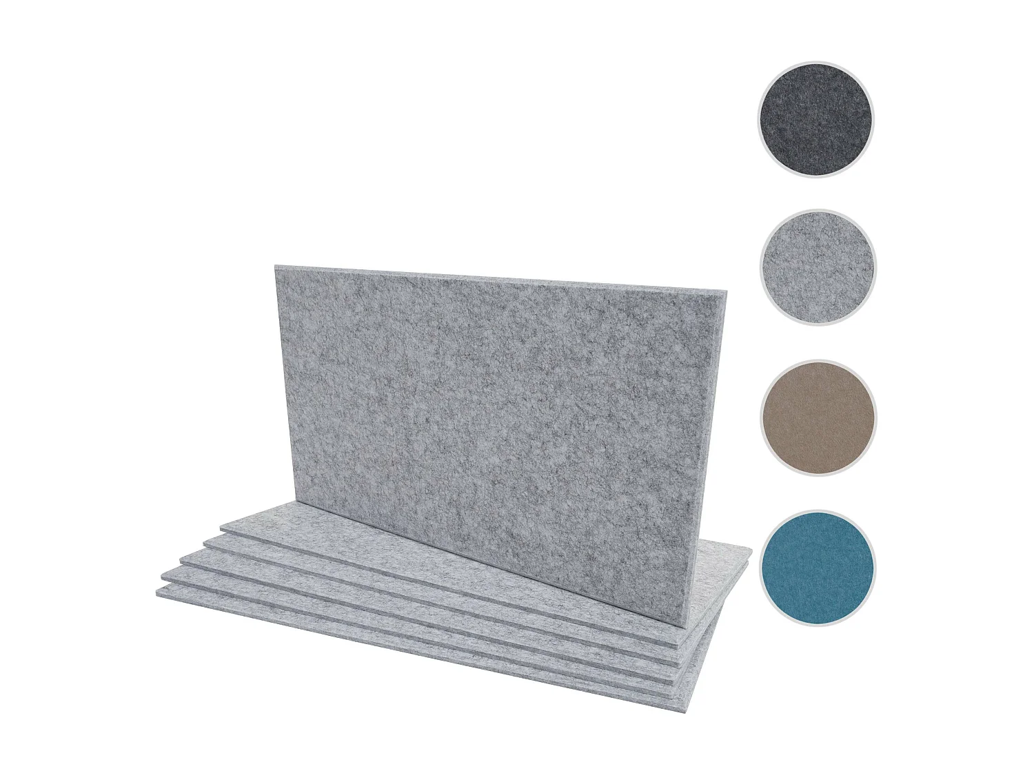 Akustyczny panel ścienny MCW-L52 (zestaw 6 sztuk),  jasnoszary