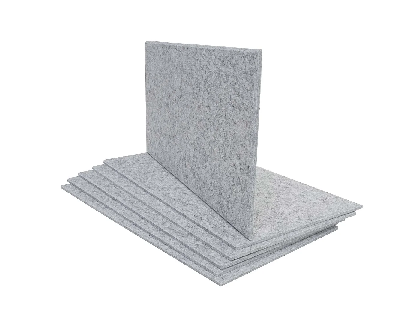 Panneau mural acoustique MCW-L52 (set de 6),  gris clair