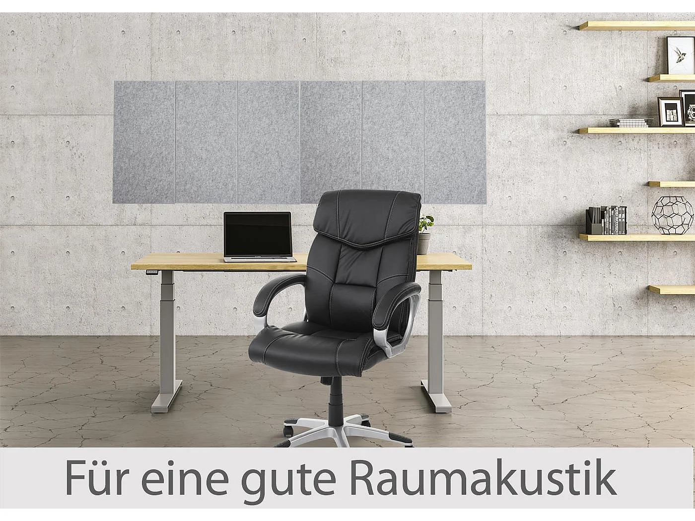 Panneau mural acoustique MCW-L52 (set de 6),  gris clair