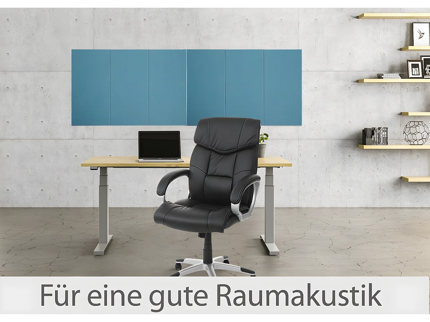 Akustikwandpaneel MCW-L52 (6er-Set), Blau