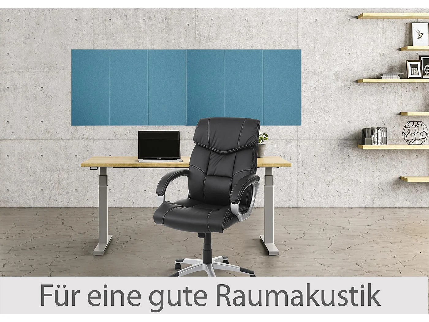 Panneau mural acoustique MCW-L52 (set de 6),  bleu